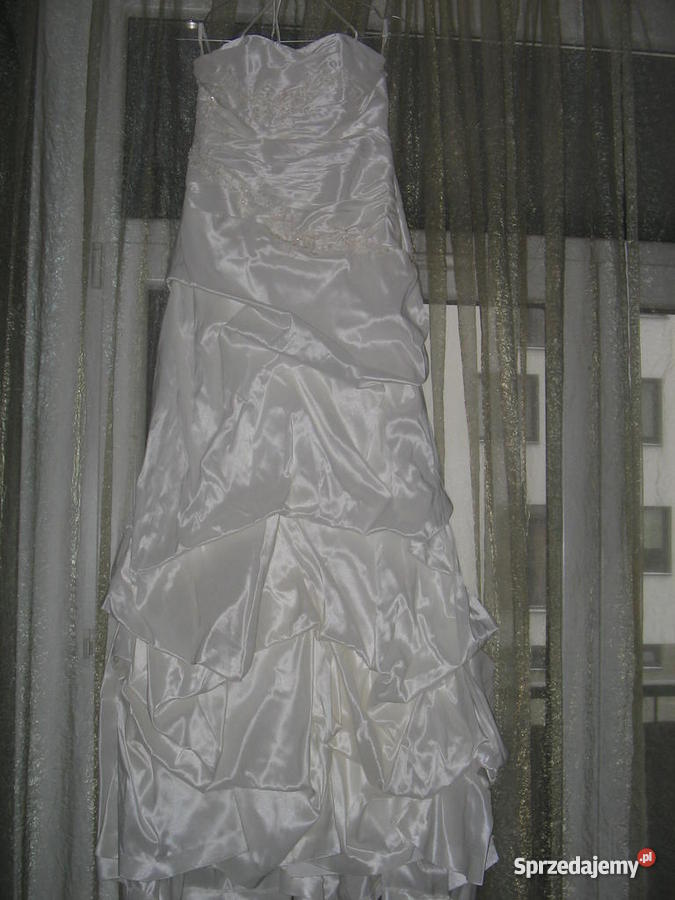 SUKNIA ŚLUBNA TAFTA INTELIGENTNA BOLERKO 38 M Rozmiar 38(M) Warszawa