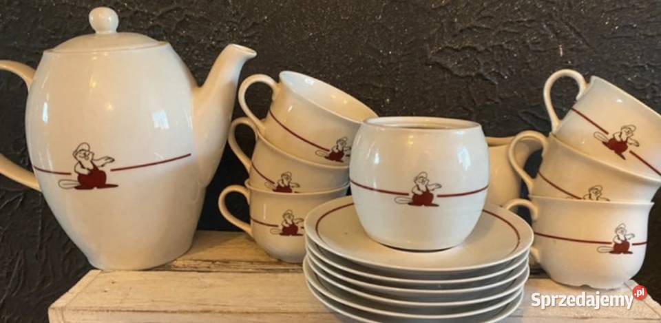 Zestaw serwis porcelanowy do kawy herbaty Wałbrzych