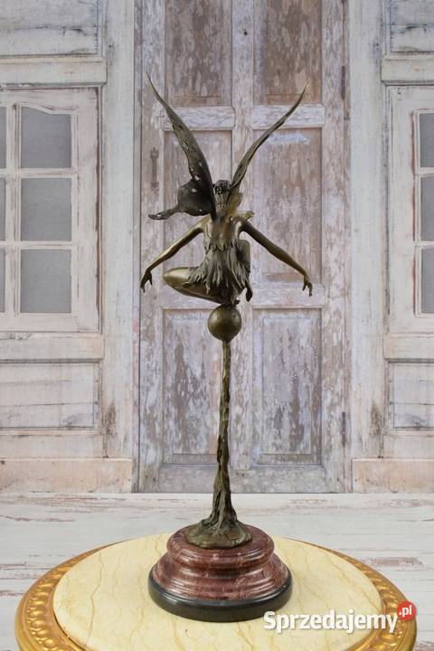 Elf ze Skrzydłami Figura Rzeźba z Brązu Kraków