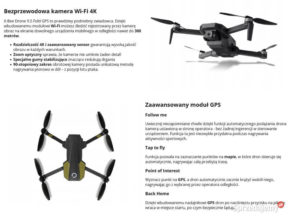 Dron Overmax XBEE DRONE 95 FOLD 600 m GPS FPV Baranowo