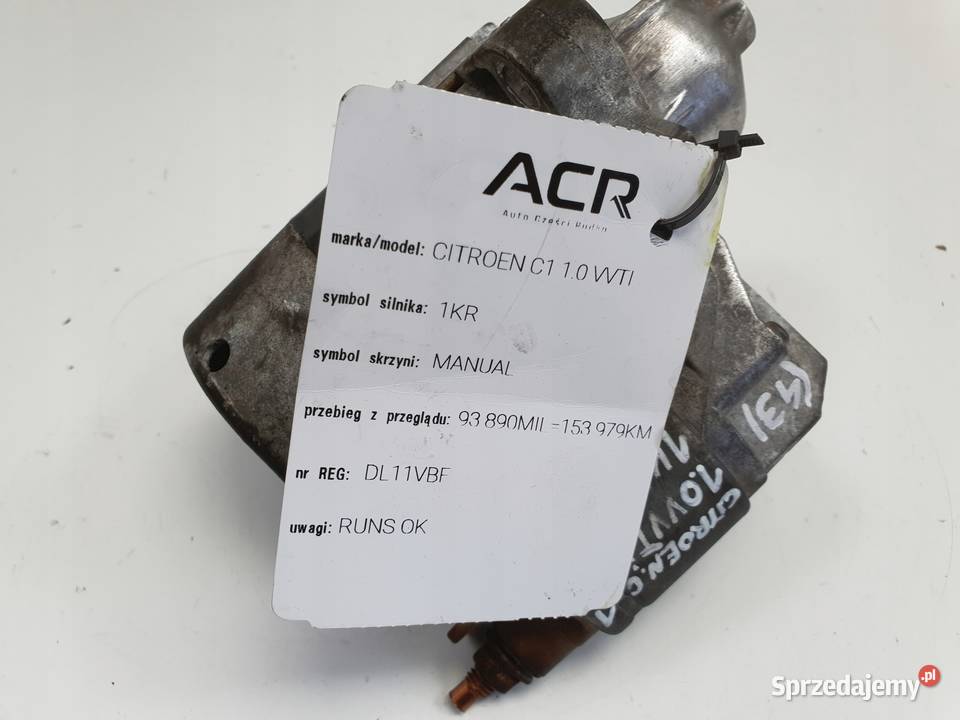 ROZRUSZNIK Citroen C1 I 10 12V ROZRUSZNIK Rudka