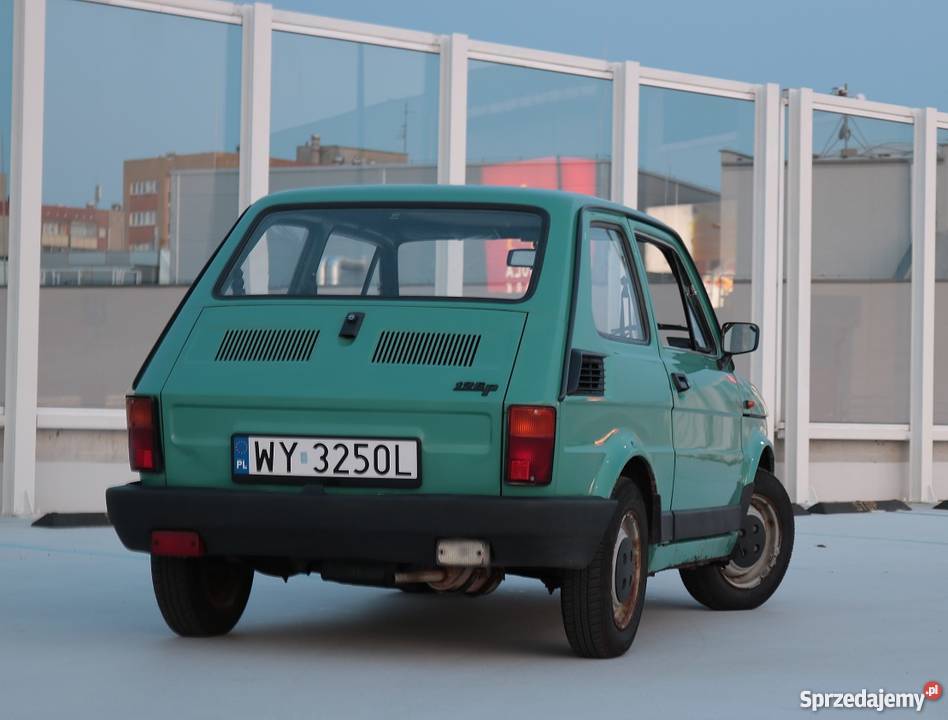 Fiat 126p FL szare wnętrze, podkręcony, historia Warszawa
