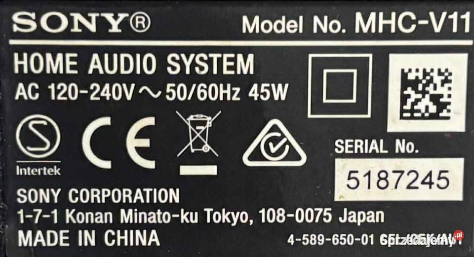 Głośnik Sony MHCV11 Elbląg