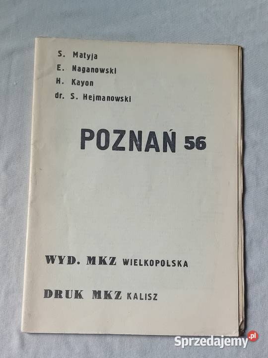 Poznań 56 Wyd MKZ Wielkopolska 1981 Wydanie Antykwariat Koźminek