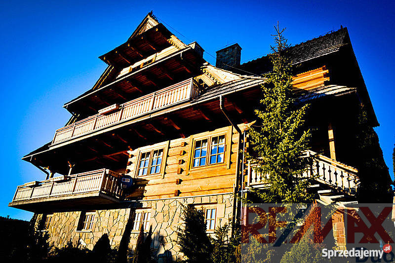 Piękny dom z bali Jeziorem Czorsztyńskim balkon Mizerna