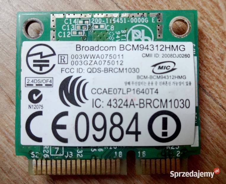 WiFi Broadcom BCM94312HMG do laptopa Dell E5400 zachodniopomorskie Szczecin