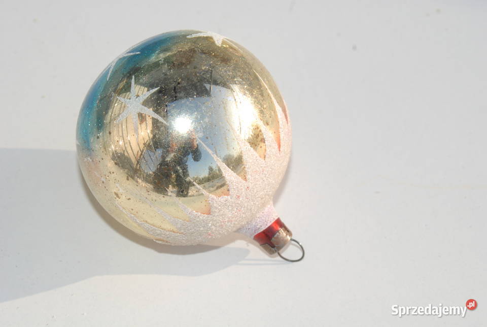 Stara bombka ozdoba choinkowa bańka złota Cieszyn sprzedam