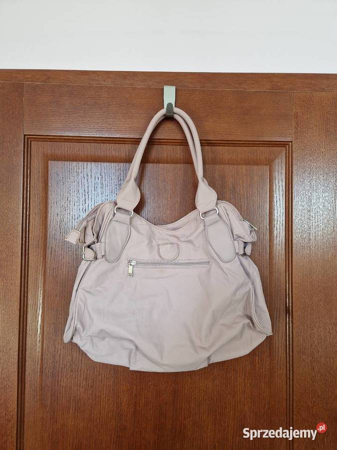 Torebka damska na ramię kolor pudrowy róż Bibice