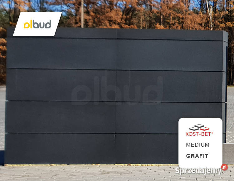 Daszek ogrodzeniowy KOSTBET MEDIUM GRAFIT Budownictwo i akcesoria Pruszcz Gdański