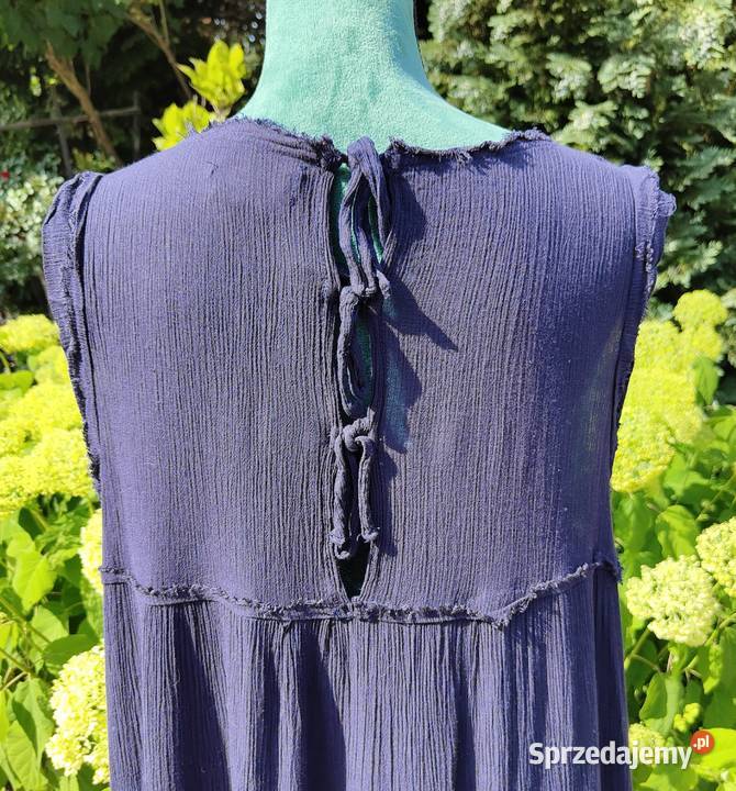Bluzka Reserved 44 babydoll granatowa strzępiona Szczecin sprzedam