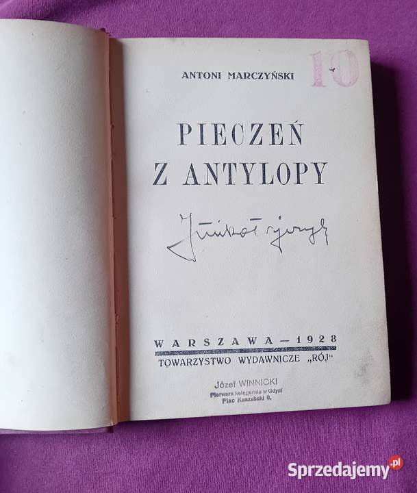 Antoni Marczyński Pieczeń z antylopy Rój 1928 r Koźminek sprzedam