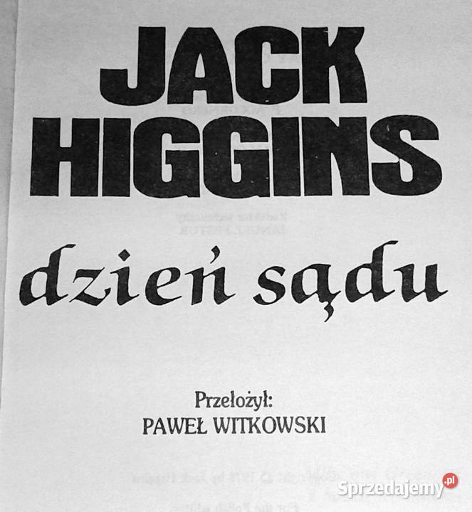Dzień sądu Jack Higgins Chełm sprzedam