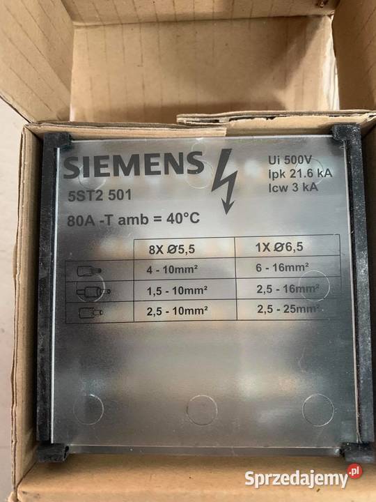 SIEMENS 5ST2501 DISTRIBUTION BLOCK 4P80A500VDIN Warszawa