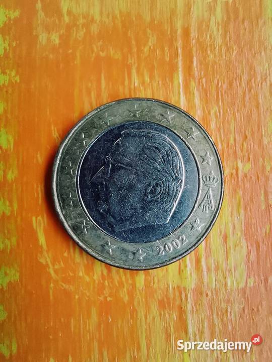 Belgia 1 Euro 2002 Brussels EF4045 Bimetal Ząbki