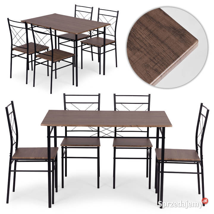 Zestaw mebli do jadalni kuchni stół 4 krzesła Smogorzów