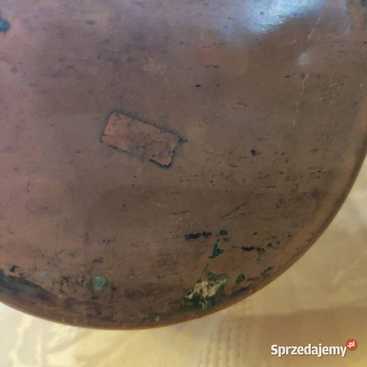 Dzbanek miedziany mosiądzowany XIX wiek starszy Wrocław