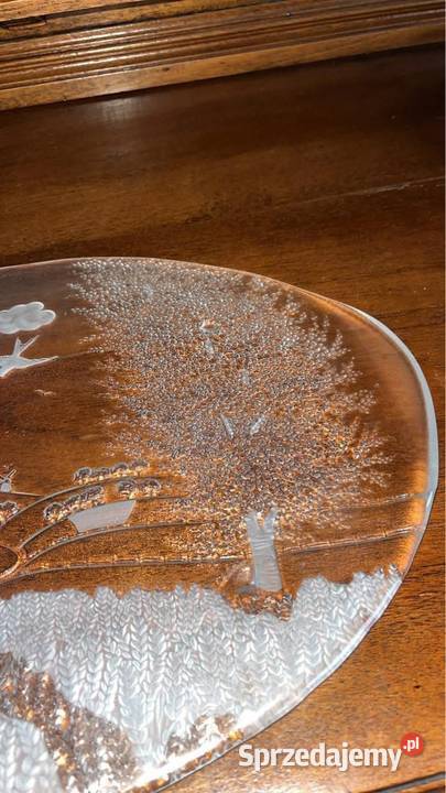 Taca Zabytkowa szklana patera firmy Costa Bodą Porcelana i szkło