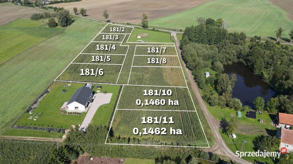 Działki budowlane Szylina 13 do 21 arów media WZ