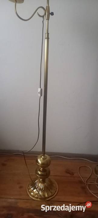 Lampa podłogowa z mosiądzu ruchome ramię