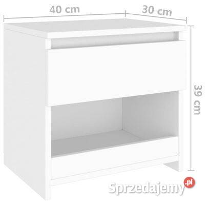 vidaXL Szafki nocne 2 białe 40x30x39 materiał mazowieckie Warszawa