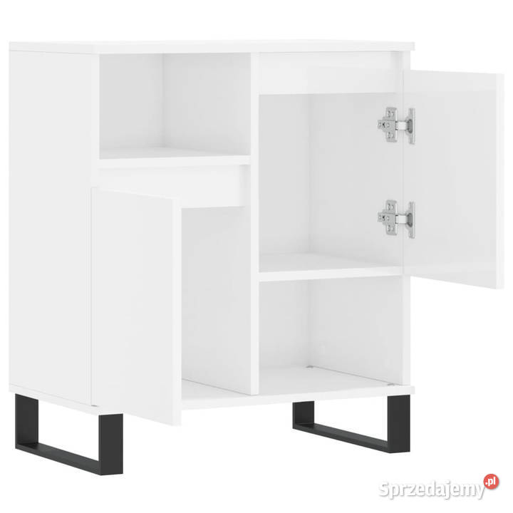 Komoda biała z połyskiem 60x35x70 materiał mazowieckie