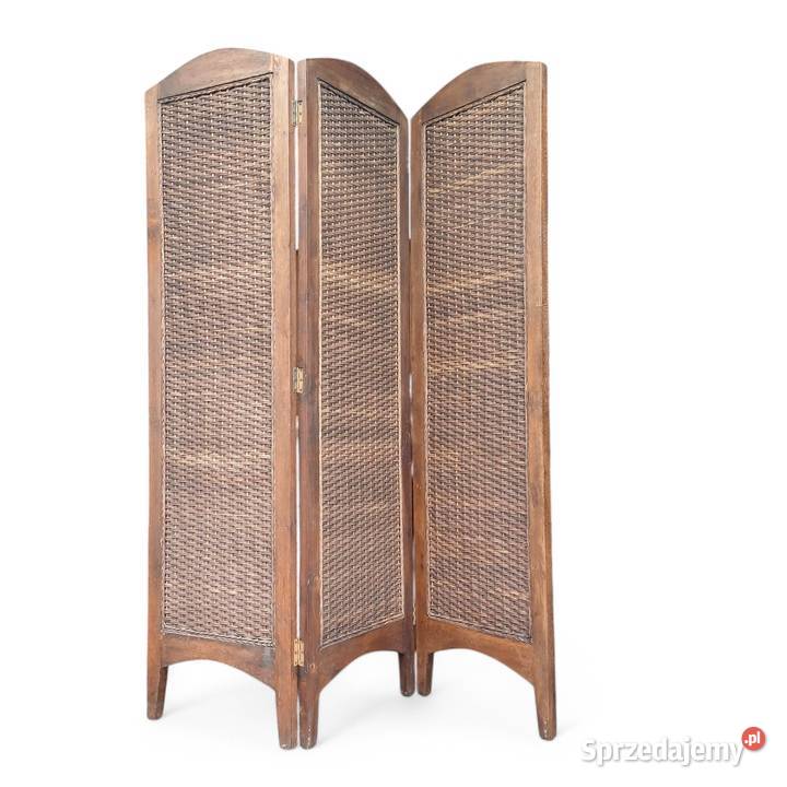 Drewniany parawan obustronny 3częściowy wielkopolskie Suchorzew sprzedam
