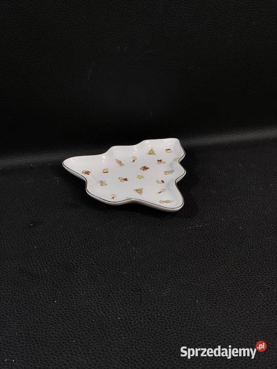 Porcelanowy Talerzyk Świąteczny Choinka TCM Poddębice