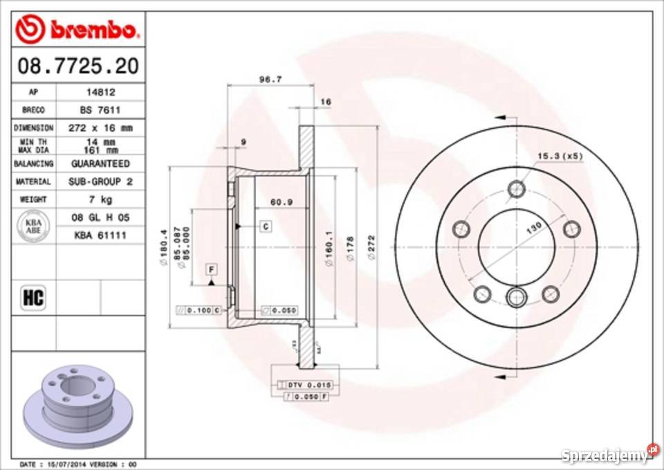 9024230412 Tarcza Hamulcowa Mercedes Sprinter Częstochowa