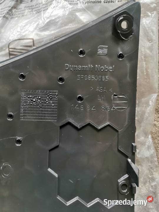 Kratki zderzaka seat leon 5p0853666 5p0853665 10000km Mokrsko Rządowe