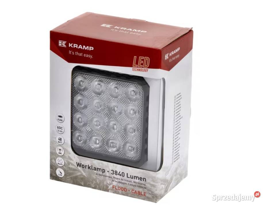 Lampa robocza LED kwadratowa 48W 3840 lm 1030V Gostynin