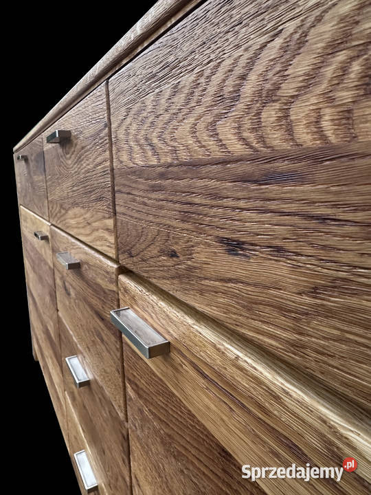 Komoda dębowa EdgarMeble 2D6S 1704080 80cm śląskie