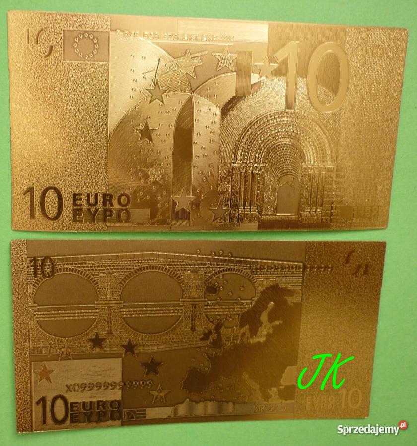 ZŁOTY BANKNOT 510 2050100200500 EURO ZŁOTO 24 Ka Sosnowiec