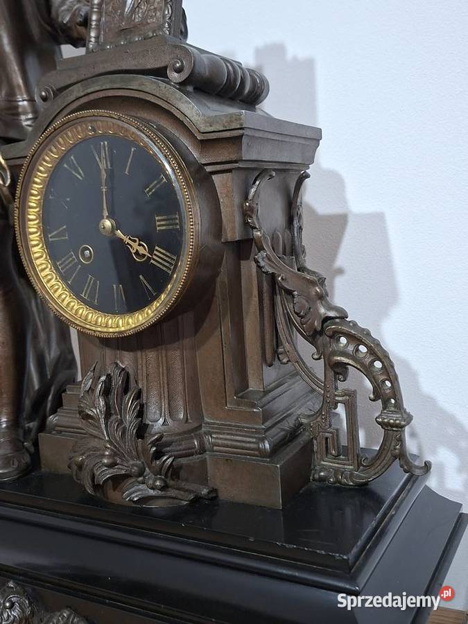 Kominkowy zegar marmurowy francuski Rzeszów