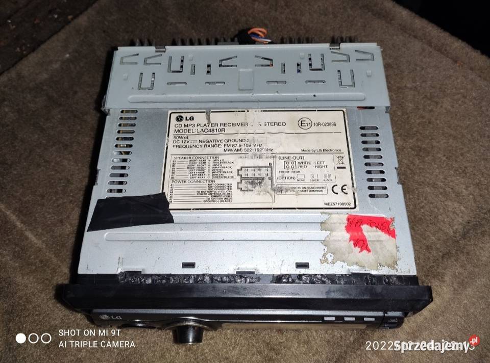 Radio samochodowe MP3 CD LG LAC4810R zachodniopomorskie Kołobrzeg