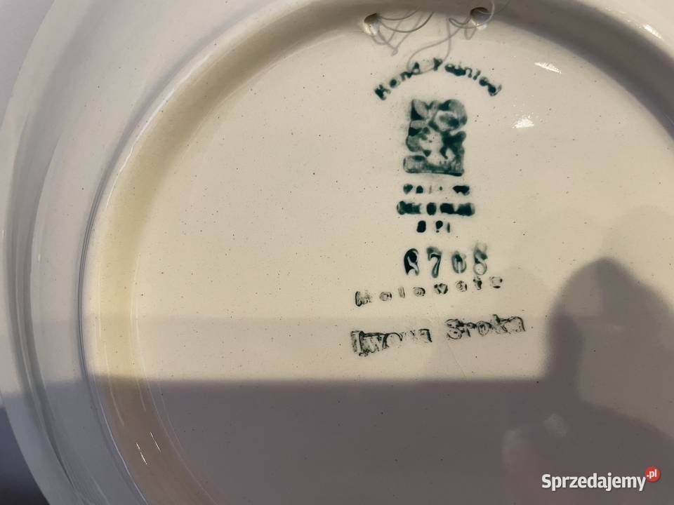 Włocławek fajansowy talerz PRL Pruszcz Gdański