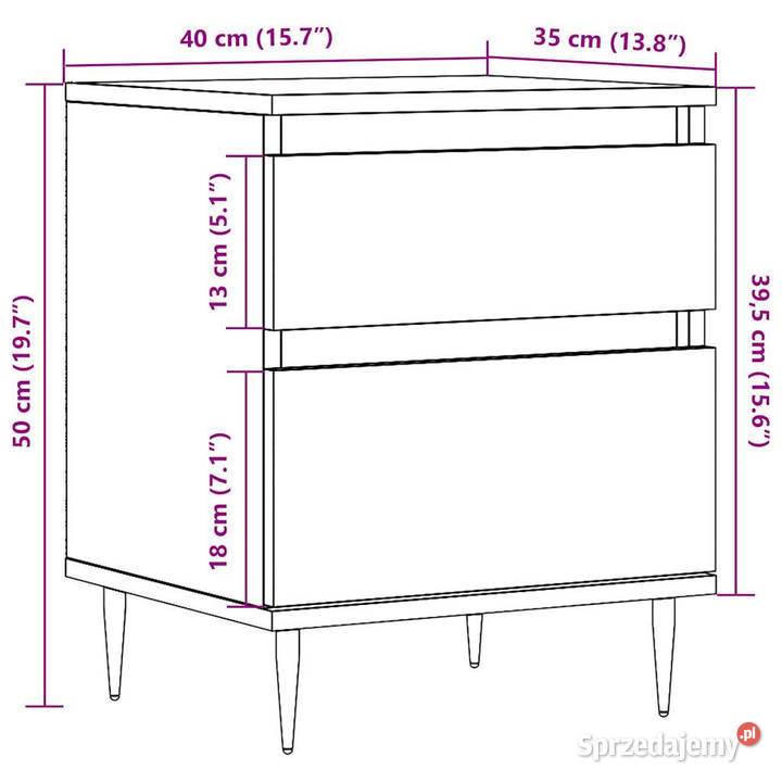 Szafka nocna dąb artisan 40x35x50 materiał Warszawa sprzedam