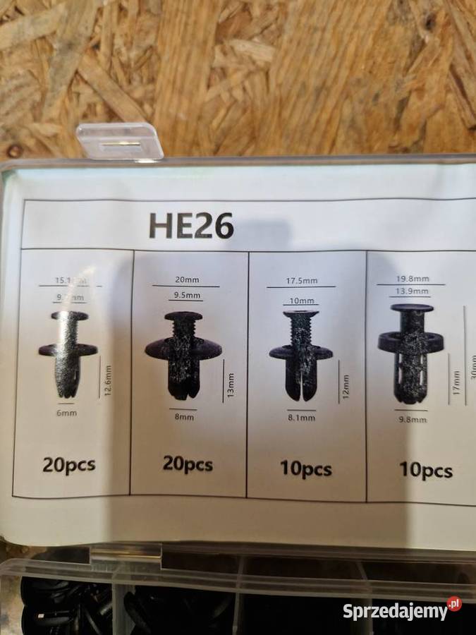 ZESTAW SPINEK SAMOCHODOWYCH KOŁKÓW KLIPSÓW 100 wielkopolskie Głogowa