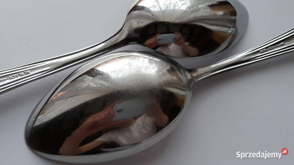 Łyżki obiadowe BAKELIT Gerlach sztućce PRL Dąbrowa Górnicza