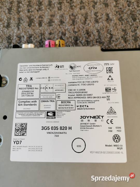 radio nawigacja czytnik VW POLO VI 2G 2021r LIFT Pielgrzymka