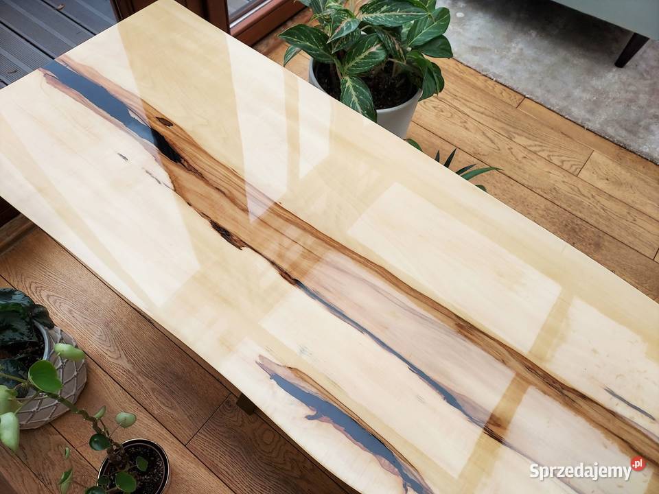 Stolik kawowy z plastra drewna glamour złoty 44cm Warszawa sprzedam