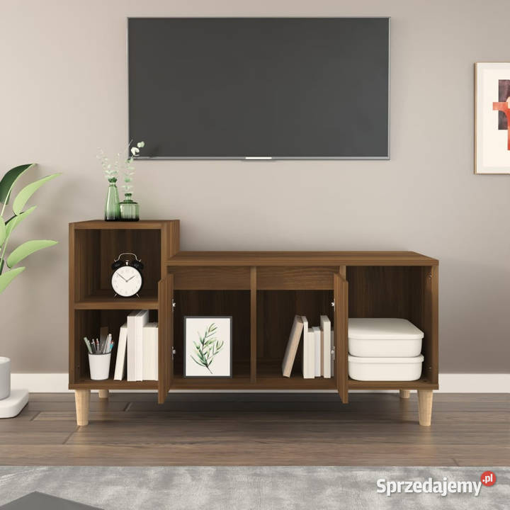 Szafka pod telewizor brązowy dąb 100x35x55 RTV Warszawa