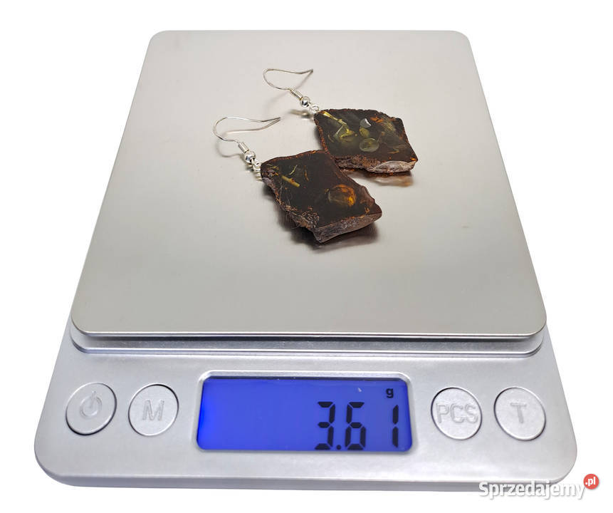 Kolczyki z BURSZTYNU bursztyn bałtycki plaster Warszawa
