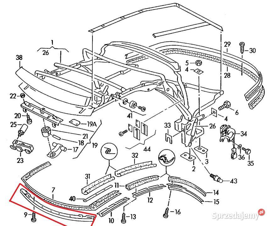 Audi 80 Cabrio Listwa dachu Blacha uszczelki Dębica sprzedam