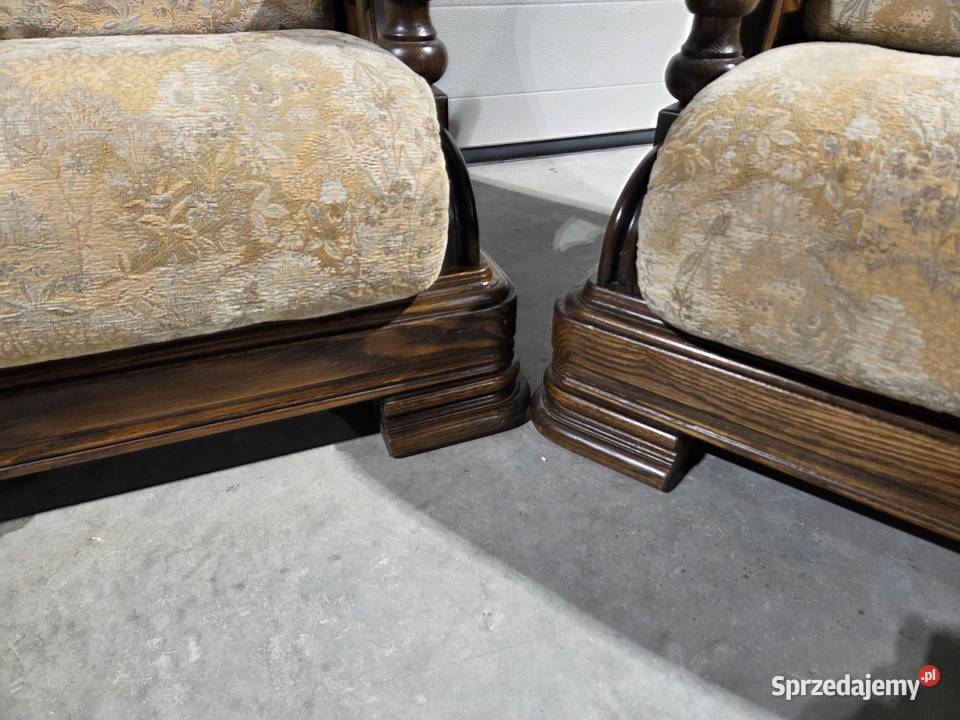 Masywny dębowy zestaw wypoczynkowy 311 wielkopolskie Sławoszewek sprzedam