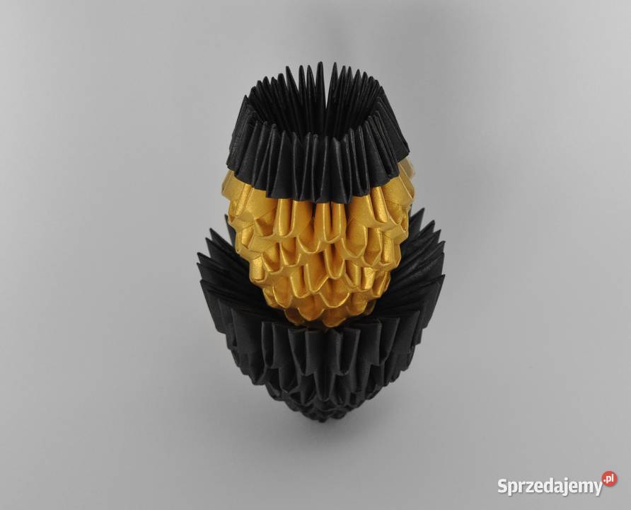 Grzybek origami modułowe 3D papier metaliczny zachodniopomorskie Szczecin