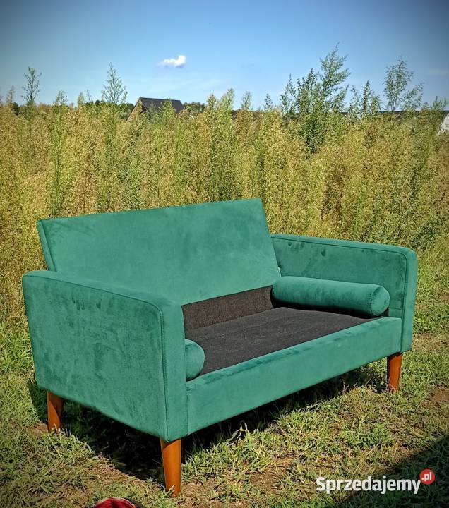 Sofa 2 osobowa butelkowa zieleń 120 sprzedam