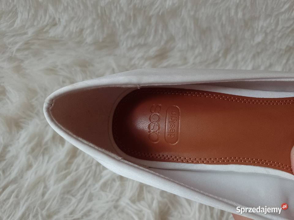 40 ASOS Design Białe czółenka Szpilki z Londynu Kraków