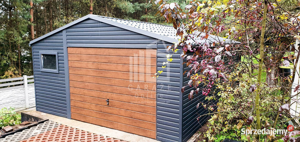 GARAŻ BLASZANY 5m x 5m blachodachówka Brama 3x dolnośląskie Wrocław