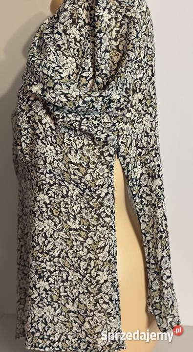 Bluzka Liz Claiborne w kwiaty zwiewna rękawy 34 z dekoltem mazowieckie Pruszków