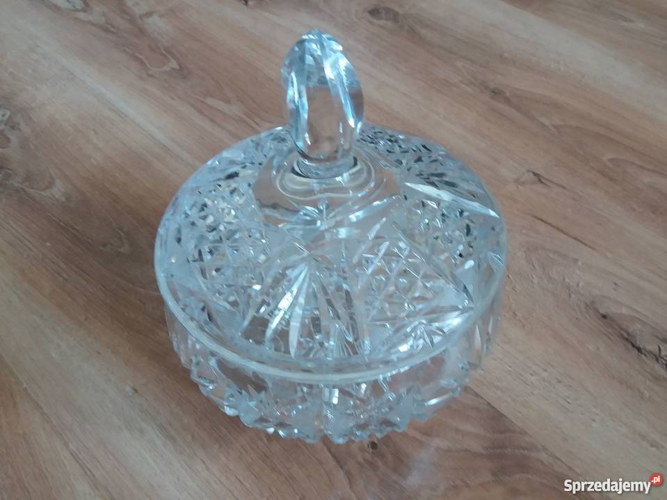 Misa kryształowa z pokrywą bomboniera Chorzów